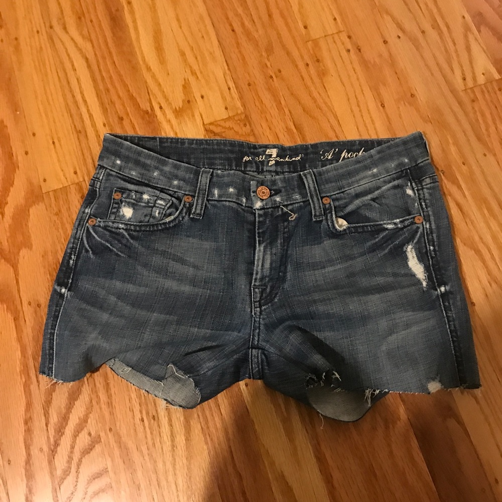 DENIM SHORTS. - Picture 1 of 3